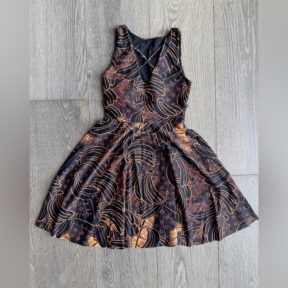 Exotica Banana Buddies Black Silky Reversible Comfort Crop Mini Dress